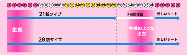 21錠タイプ 21錠タイプの効能期間